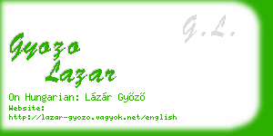 gyozo lazar business card